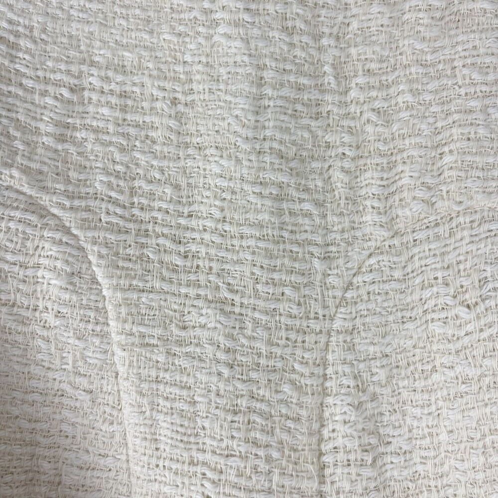Derek Lam 10 Crosby Mini Skirt Womens 8 Ivory Cream Tweed Fit and Flare Classic - Picture 3 of 10